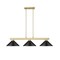 Z-Lite Cobalt Billiard, 3-Light, 14.25 In.W x 49.75 In.L x 10 In.H, Modern Gold/Matte Black 152MGLD-MMB - alternate 5